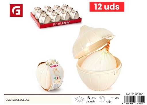 [120186395] Envase guarda cebollas - Recipiente plástico para almacenamiento en cocina