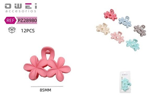 [8428947289807] Pinza de pelo flor 12 unidades - Accesorios decorativos para el cabello