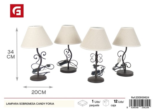 [200959624] Lámpara de mesa Candy Forja - Iluminación decorativa