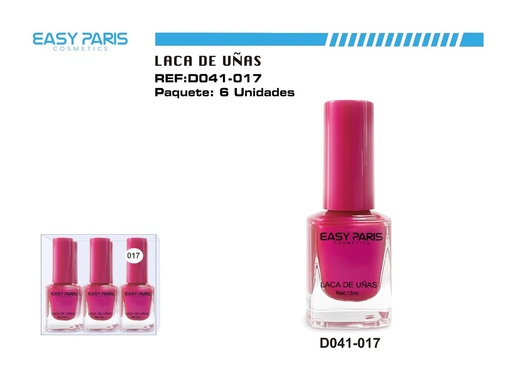 [D041-017] Laca de uñas Easy Paris 6 unidades - Cosméticos y cuidado personal