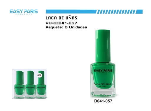 [D041-057] Laca de uñas Easy Paris 6 unidades - Cosméticos y cuidado personal