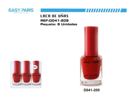 [D041-209] Laca de uñas Easy Paris 6 unidades - Cosméticos y cuidado personal