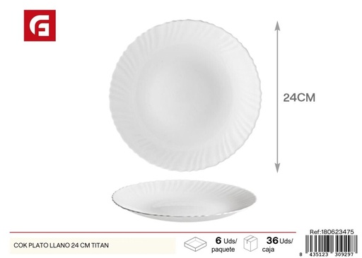 [180623475] Plato llano COK TITAN de 24 cm - Vajilla de cerámica