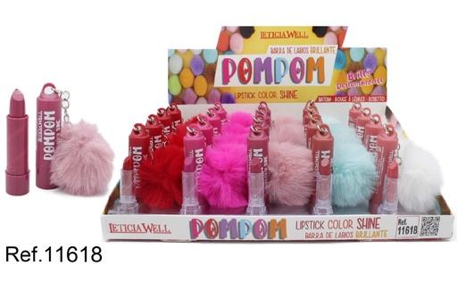 [8435433232834] Barra de labios brillante pompon 20/U - Cosméticos