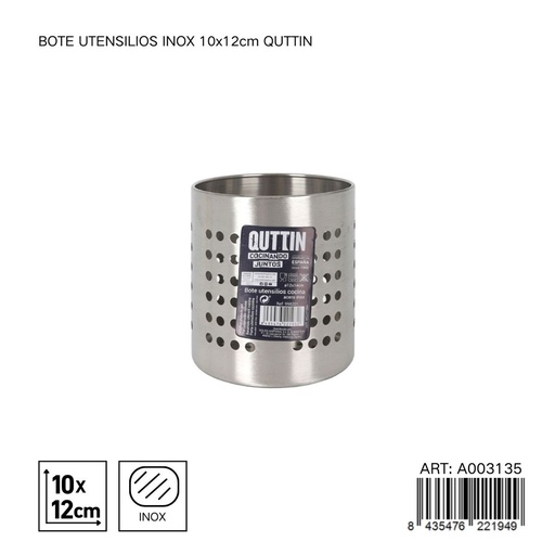[A003135] Bote utensilios inox 10X12CM QUTTIN - Utensilios de cocina