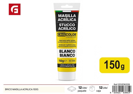 [201206228] Masilla acrílica Brico 150g - Productos de ferretería y reparación de pintura