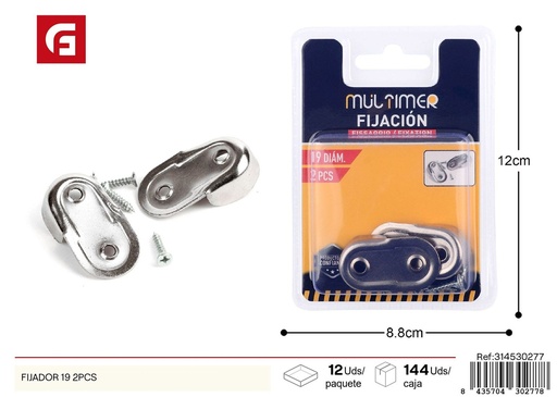 [314530277] Fijador 19 2pcs - Accesorios de ferretería y muebles