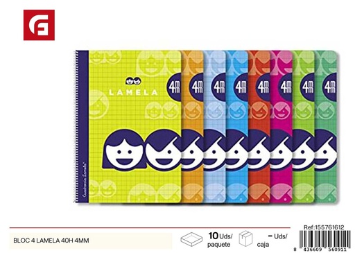 [155761612] Bloque 4 LAMELA 40 páginas 4mm - Material escolar y cuadernos