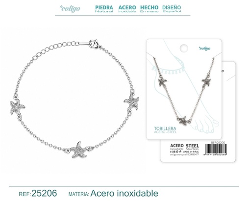 [25206] Tobillera de acero inoxidable - Joyería y accesorios