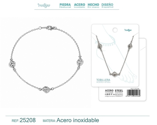 [25208] Tobillera de acero inoxidable - Joyería y accesorios