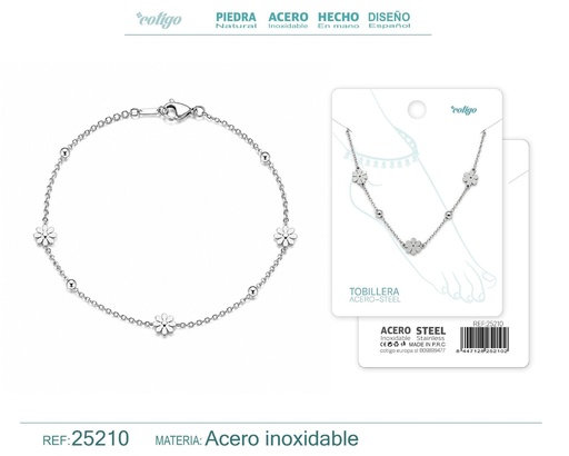[25210] Tobillera de acero inoxidable - Joyería y accesorios