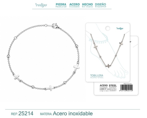 [25214] Tobillera de acero inoxidable - Joyería y accesorios