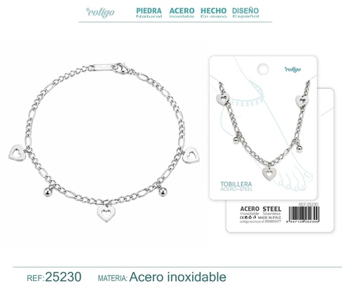 [25230] Tobillera de acero inoxidable - Joyería y accesorios