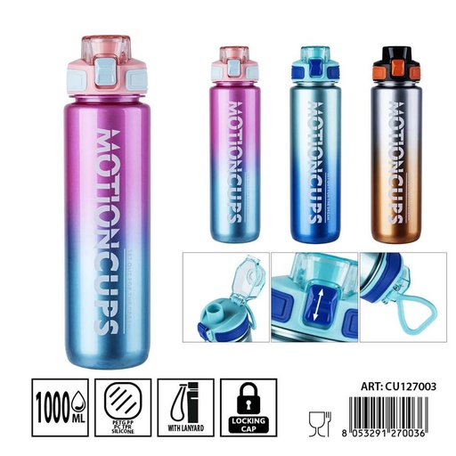 [0242624] Botella DC Casa de 1000 ml con pintura metálica de dos colores - Utensilios de cocina