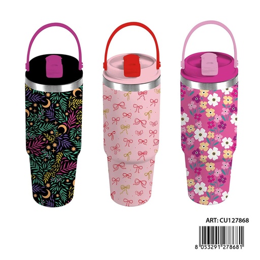 [0244810] Botella térmica con estampado 890 ml - Accesorios para bebidas térmicas