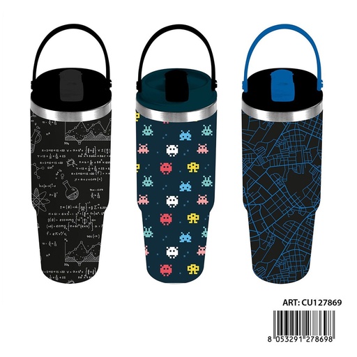 [0244811] Botella térmica con estampado 890 ml - Accesorios para bebidas térmicas