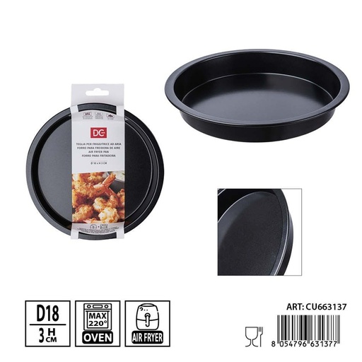 [0240321] Bandeja para freidora de aire 18 cm altura 3 cm - Utensilios de cocina para freír