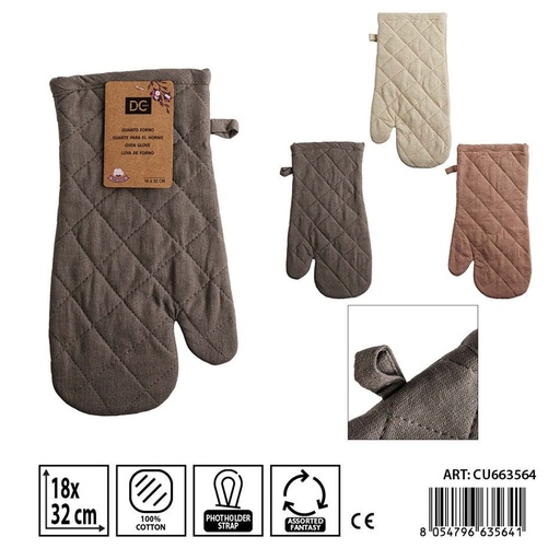 [0244975] Guante de horno 18x32 cm Chocomousse - Manopla y soporte para ollas