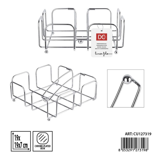 [0243383] Servilletero de acero DC CASA - Accesorios de cocina y organización
