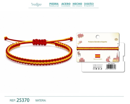 [25370] Pulsera con bandera de España de hilo destino - Bisutería y accesorios