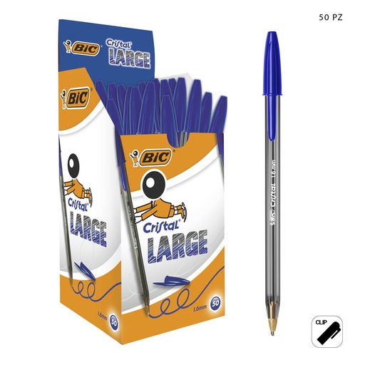 [A000191] Bolígrafo BIC negro 1.6 mm 50 uds - Papelería de marca