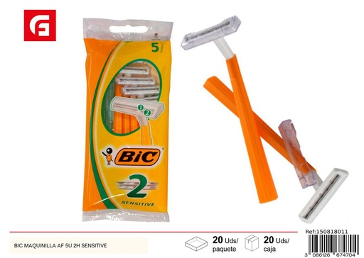 [150818011] Maquinilla de afeitar BIC 5U 2H SENSITIVE - Productos de cuidado personal