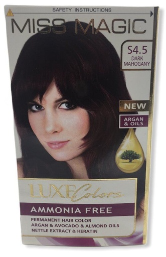 [3800708385938] Tinte sin amoniaco Miss Magic S4.5 Caoba Oscuro para coloración de cabello
