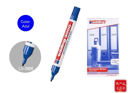 [15192709] Marcador 3000-03 azul - Material de papelería
