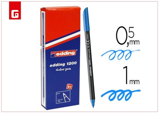 [15193254] Rotulador punta fina 1200-10 azul cielo - Marcadores Edding