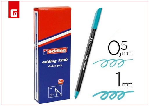 [15193551] Rotulador punta fina 1200-14 azul claro - Marcadores Edding