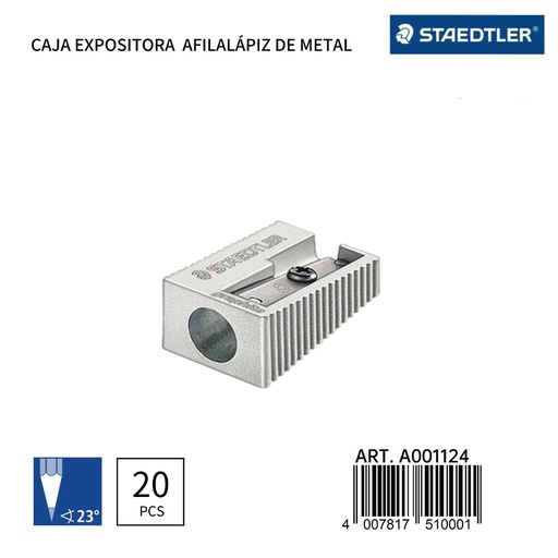 [A001124]  sacapuntas de metal 20 unidades - Material de oficina