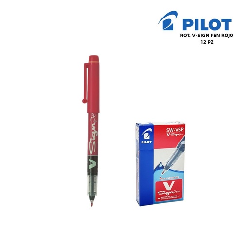 [A000514] Bolígrafo Pilot, tinta a base de agua 0.6mm rojo - Material escolar