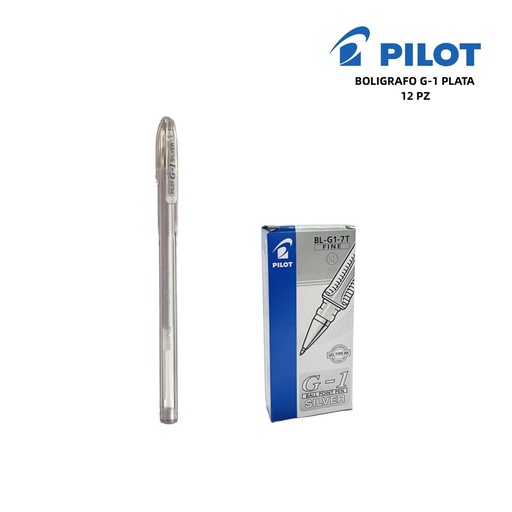[A000503] Bolígrafo Pilot 0.7mm plateado - Artículos de papelería