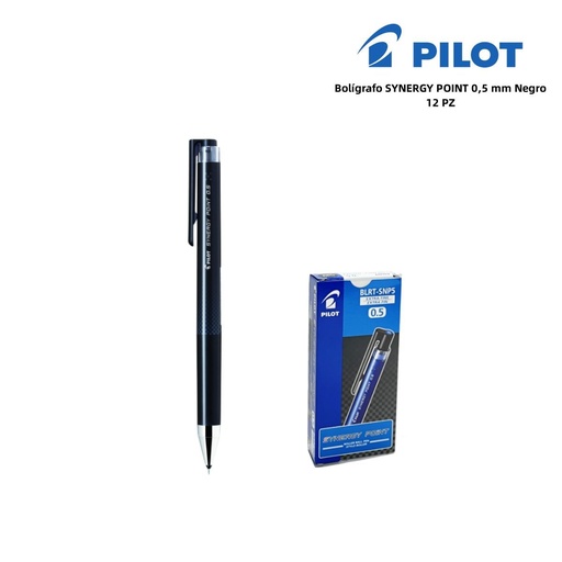 [A000509] Bolígrafo Pilot Synergy Point 0,5 mm negro - Material de papelería