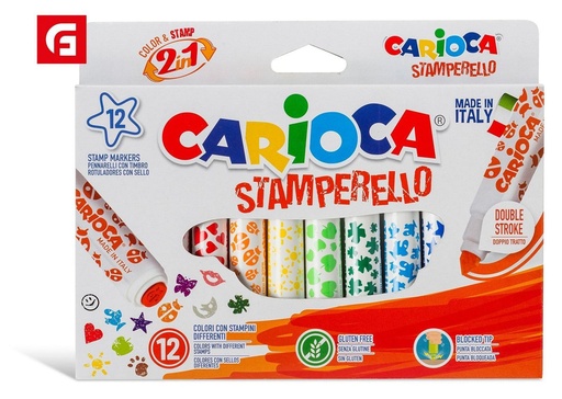 [150542240] Rotuladores con estampa 12 colores Caja 12 Stamperello