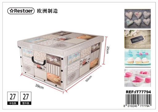 [IT77794] Caja de cartón plegable 50x39x25 cm - Artículos de regalo