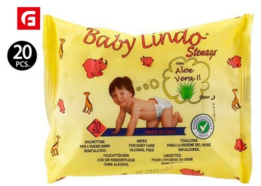 [111600003] Toallitas para bebés Lindo 20 unidades - Productos de cuidado personal
