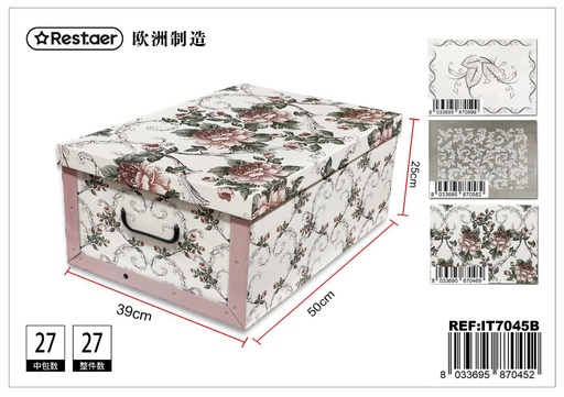 [IT7045B] Caja de cartón plegable Baroques 50x39x25 cm - Artículos de regalo