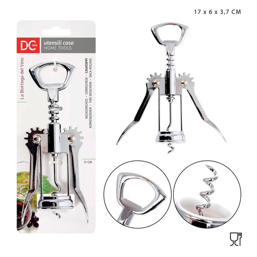 [0030664] Sacacorchos de metal 17X6X3.7CM - Accesorios de cocina