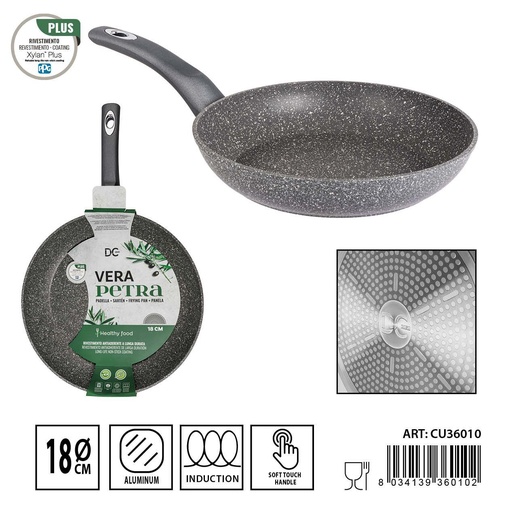 [0137042] Sartén inducción antiadherente gris 18 cm - Utensilios de cocina