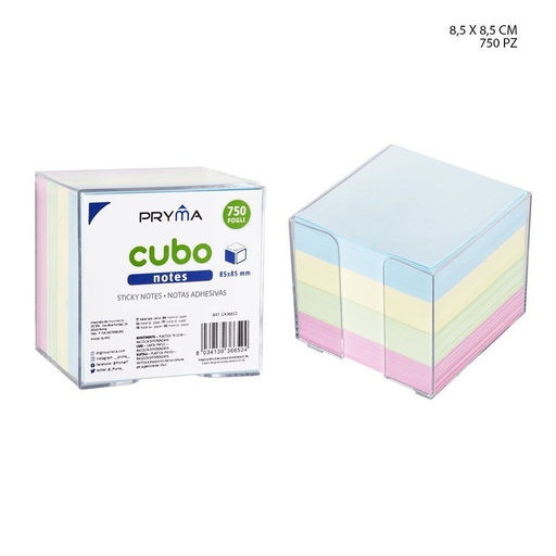 [0133889] Portalápices con papel de notas 85x85mm, caja de 750 hojas - Suministros de oficina