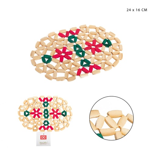 [0134667] Base para ollas de bambú 24x16 cm - Soporte térmico