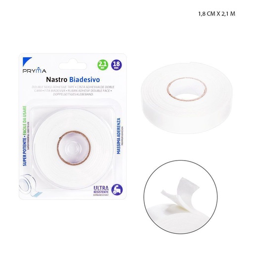 [0136913] Cinta adhesiva de doble cara 1.8 cm x 2.1 m - Herramientas para manualidades
