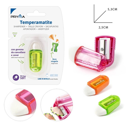 [0143159] Sacapuntas de un solo agujero con goma - Materiales de papelería y sacapuntas