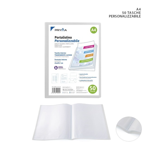 [0143201] Carpeta flexible con portada reemplazable A4 50 páginas - Artículos de oficina