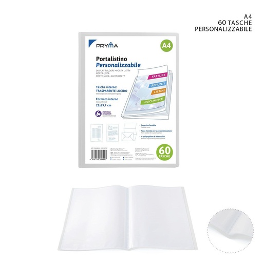 [0143202] Carpeta flexible con portada reemplazable A4 60 páginas - Artículos de oficina