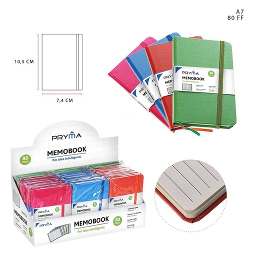 [0144257] Libreta tapa dura A7 80 hojas 70g - Cuadernos y papelería