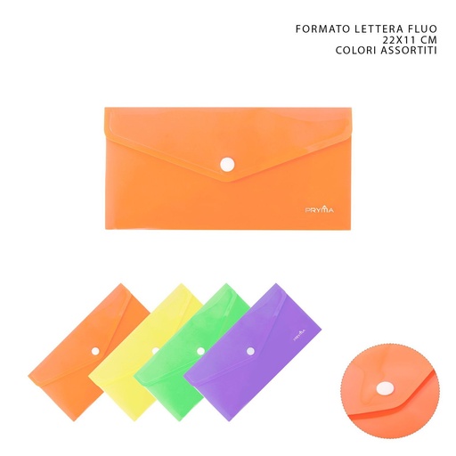 [0143387] Carpeta botón fluorescente 22x11 cm - Material de oficina