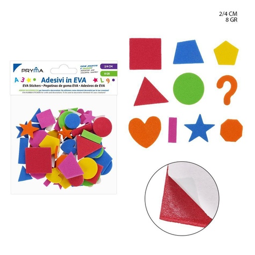 [0228332]  stickers de EVA de diversas formas, 2-4 cm - Artículos para manualidades