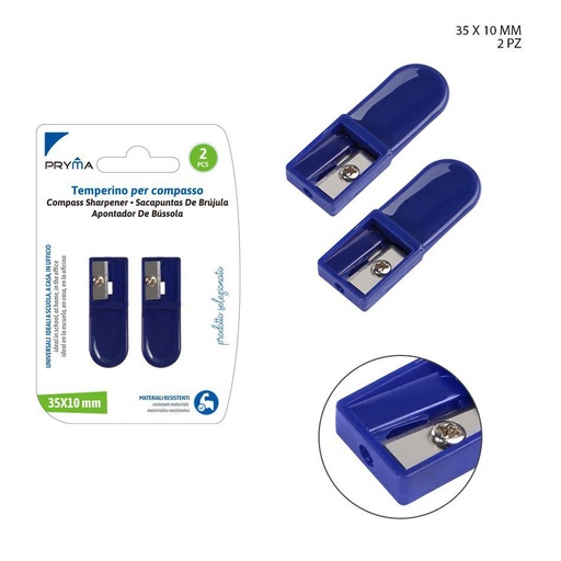 [0229409] Sacapuntas de mina compás 2 piezas - Material escolar y papelería